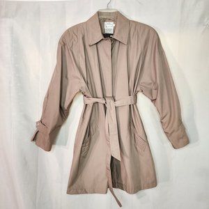 Hasting & Smith Trench Coat Beige Size 12, Mid-Length with Belt